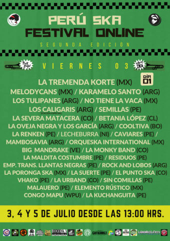 Poster 1st day of Peru Ska Festival Online